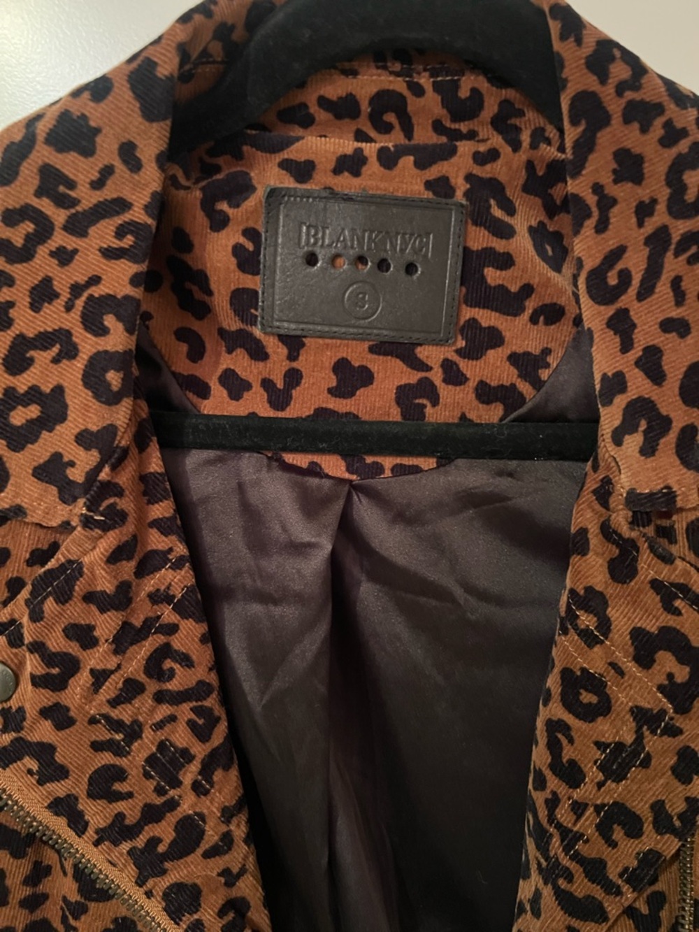 Blank NYC Leopard-Print Moto Jacket - Brown & Black - Picture 2 of 3
